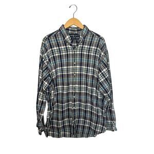 Ralph Lauren Blake Plaid Long Sleeve Button Down Collared Shirt Men’s Sz XL Blue